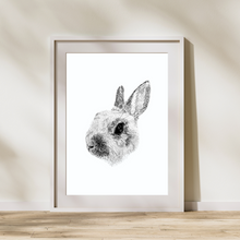 Load image into Gallery viewer, Black & White Stippling Drawing Pet Portrait - Mahnie Amato