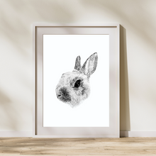 Load image into Gallery viewer, Black &amp; White Stippling Drawing Pet Portrait - Mahnie Amato
