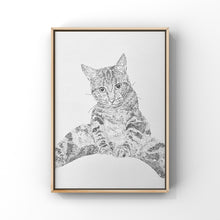 Load image into Gallery viewer, Black &amp; White Stippling Drawing Pet Portrait - Mahnie Amato
