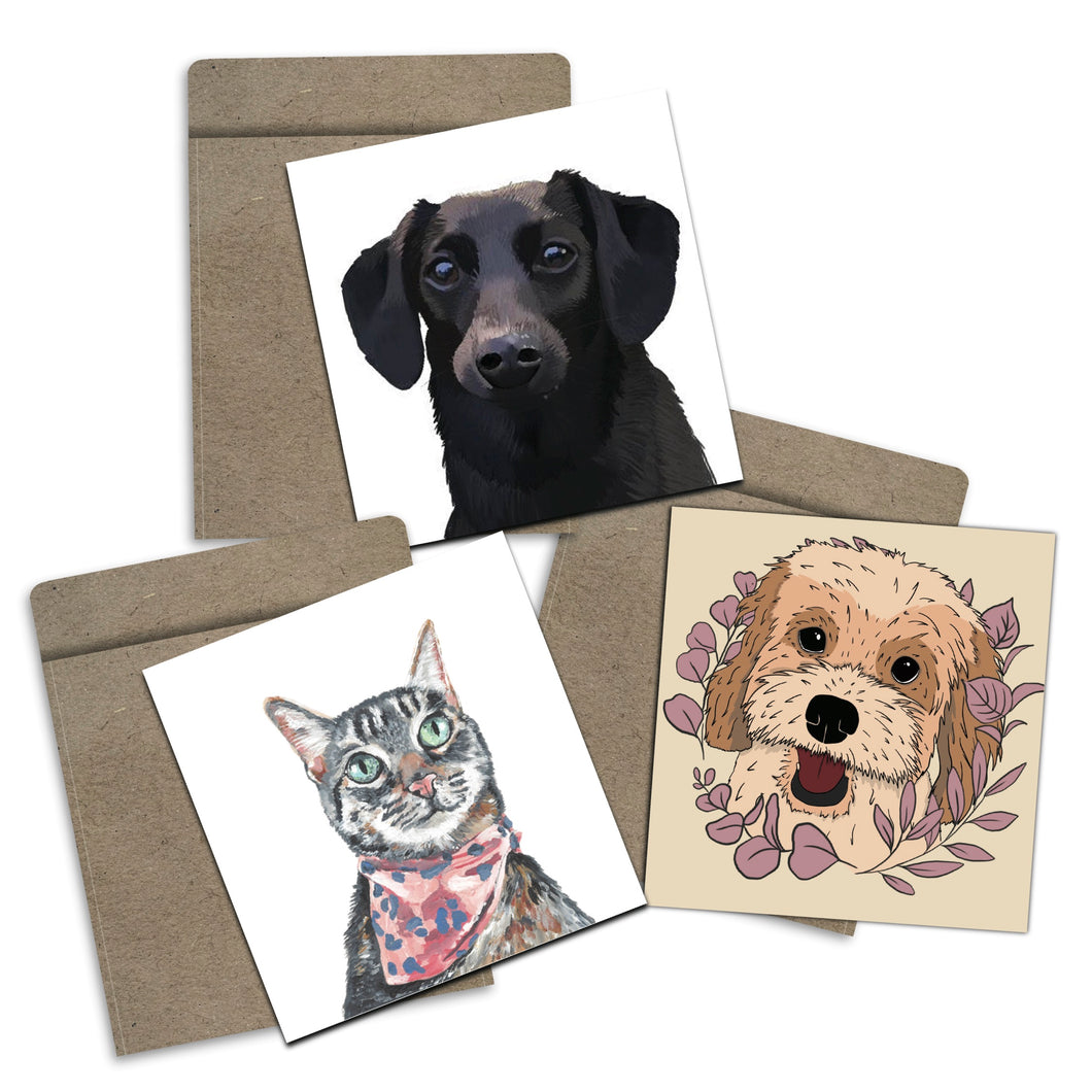 Pet Portrait Greeting Cards